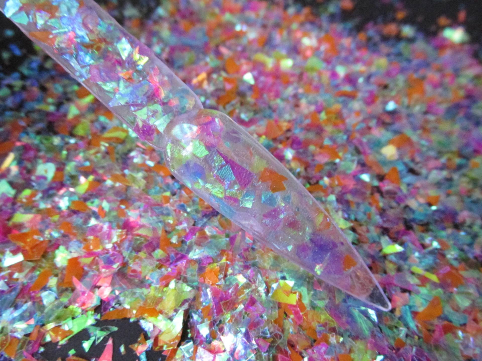 stained Glass Mylar Nail Art Flakes Regenbogen Fetzen Für Acrylnägel von Etsy - Made2GlitterCookie