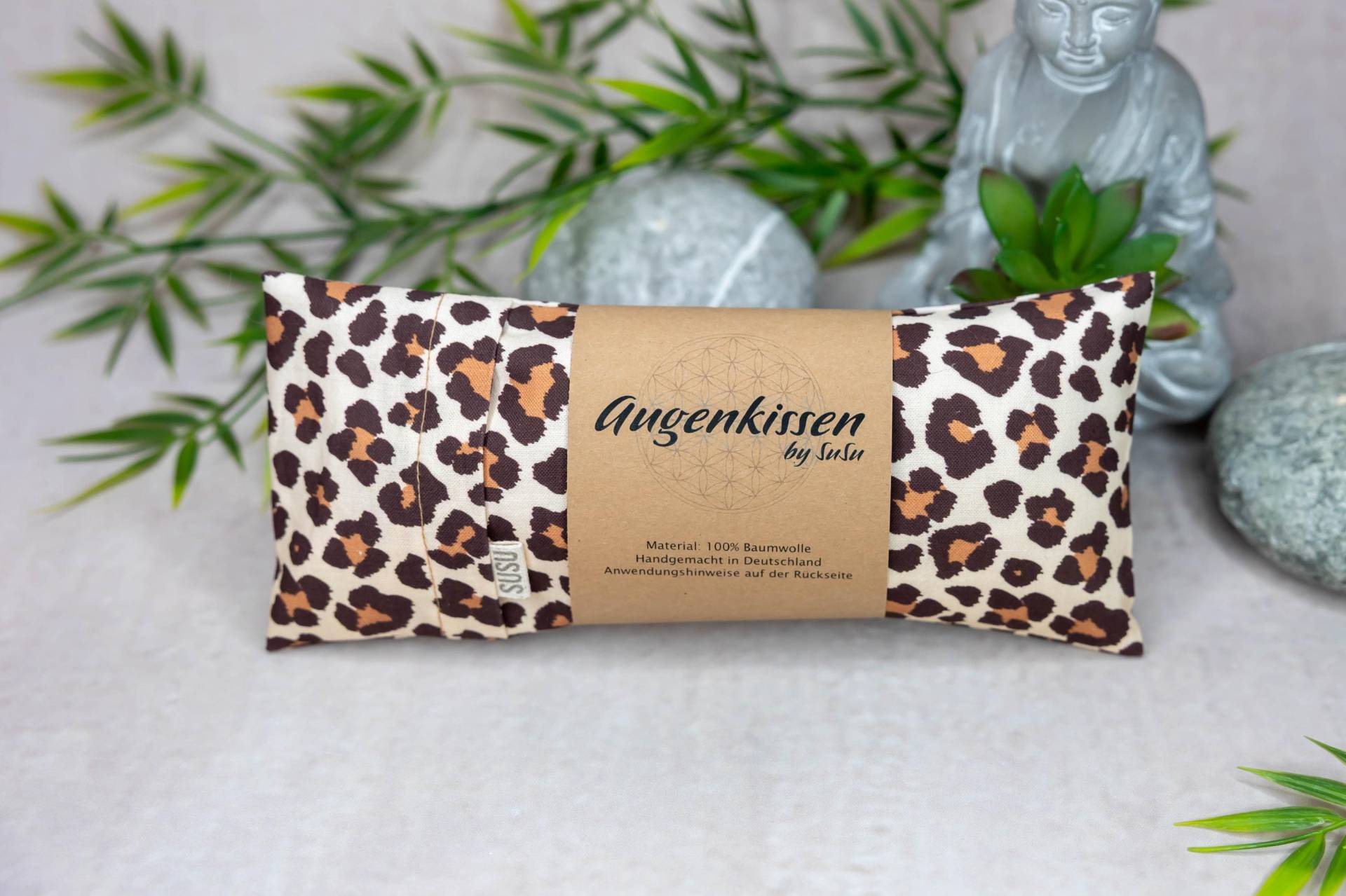 Augenkissen Beige Leopard Animal Print Yoga Meditation Entspannung Homeoffice Lavendel Sandelholz Zirbe Kamille Baumwolle Vegan von Etsy - MadeBySuSu