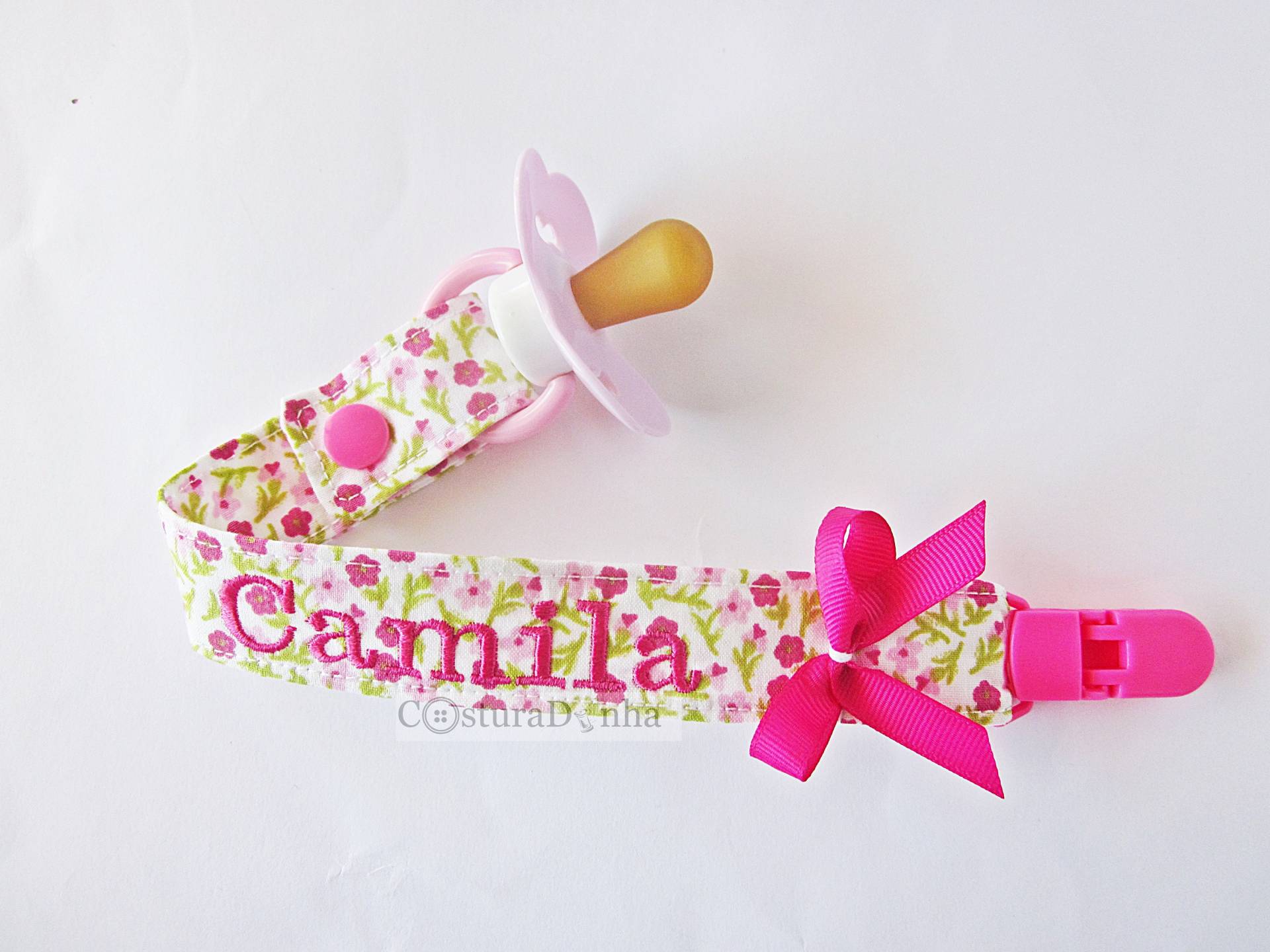 Baby Mädchen Schnullerhalter, Schnullerclip, Schnullerclip Personalisiert von Etsy - MadebyCosturaDinha