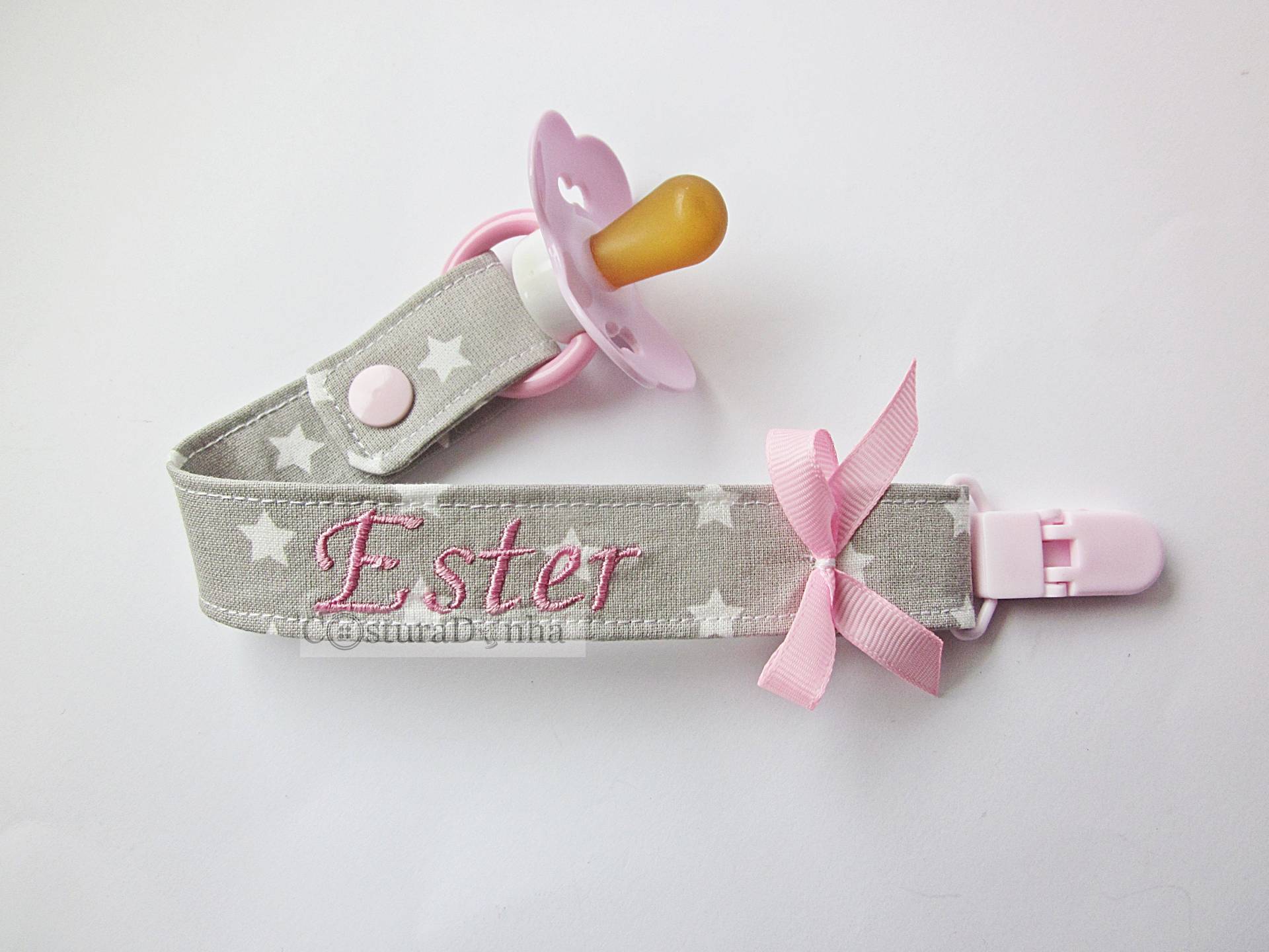 Baby Mädchen Schnullerhalter, Schnullerclip, Schnullerclip Personalisiert von Etsy - MadebyCosturaDinha