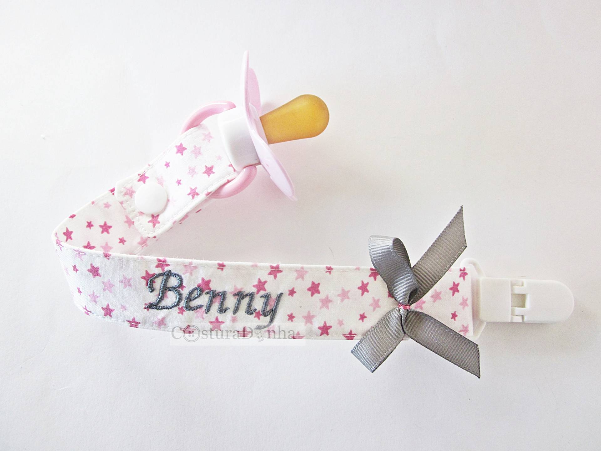 Baby Mädchen Schnullerhalter, Schnullerkette - Mit Personalisiertem Namen von Etsy - MadebyCosturaDinha