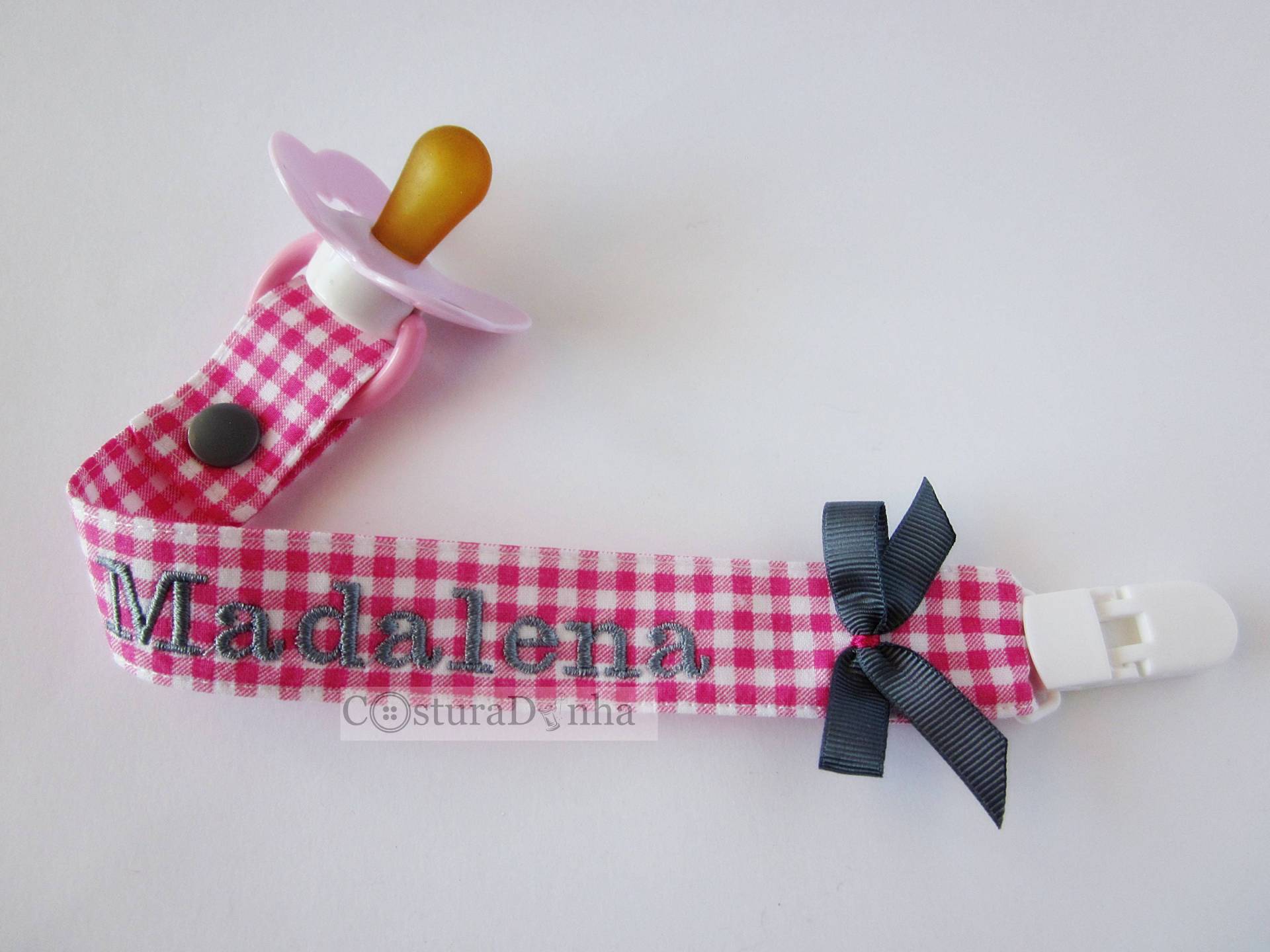 Baby Mädchen Schnullerhalter, Schnullerkette - Mit Personalisiertem Namen von Etsy - MadebyCosturaDinha
