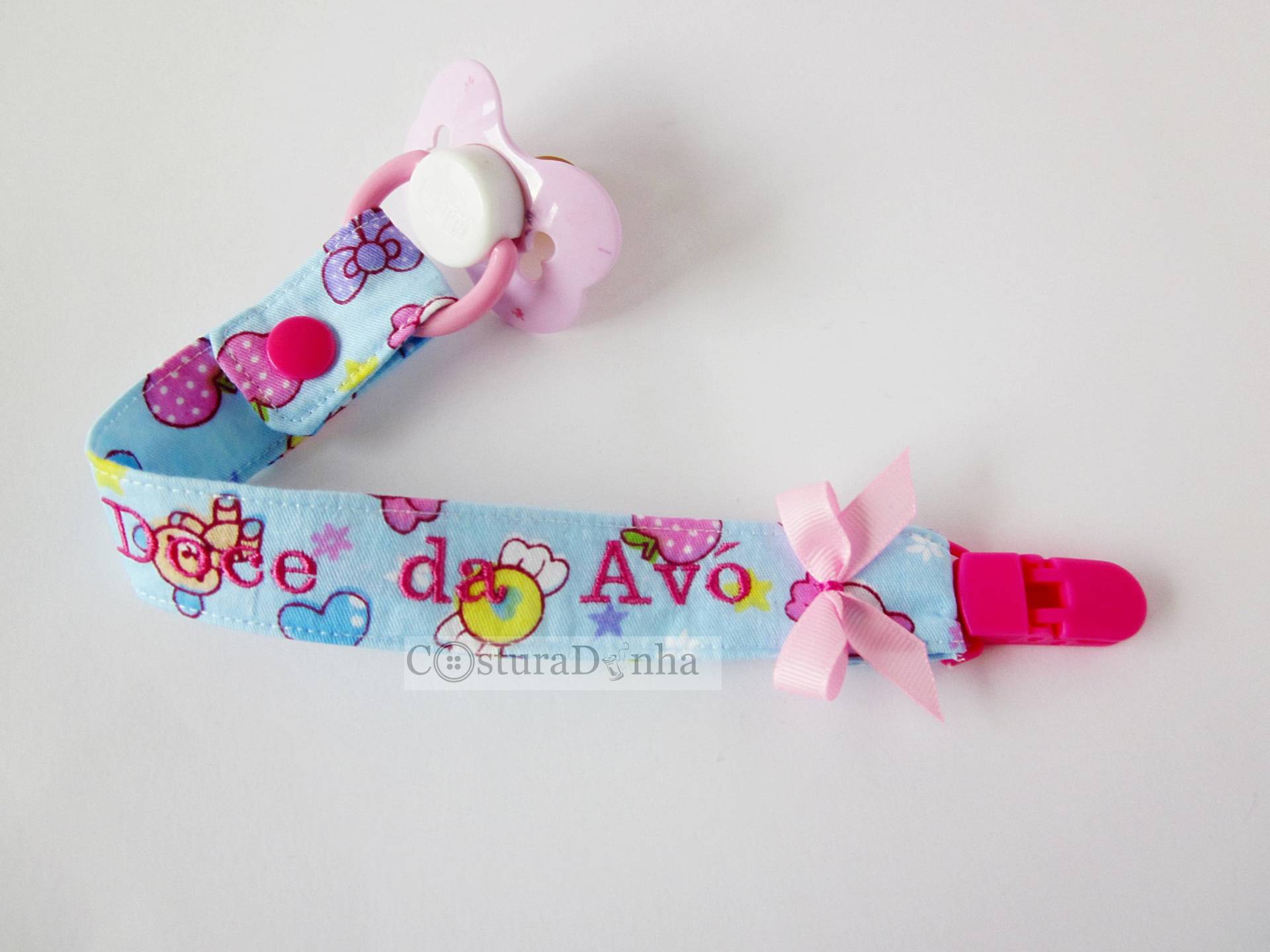 Baby Mädchen Schnullerhalter, Schnullerkette - Mit Personalisiertem Namen von Etsy - MadebyCosturaDinha