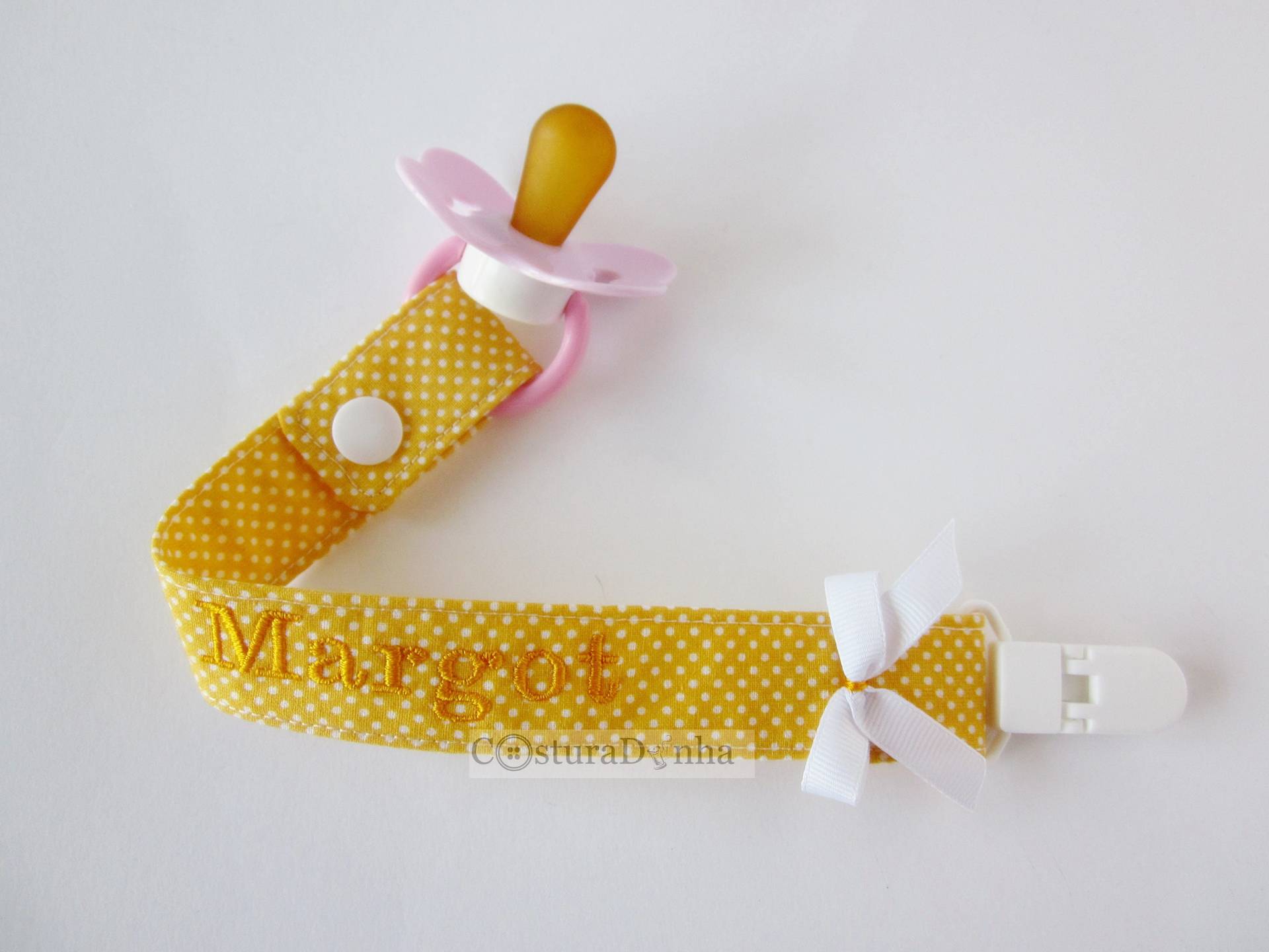 Baby Mädchen Schnullerhalter, Schnullerkette - Mit Personalisiertem Namen von Etsy - MadebyCosturaDinha