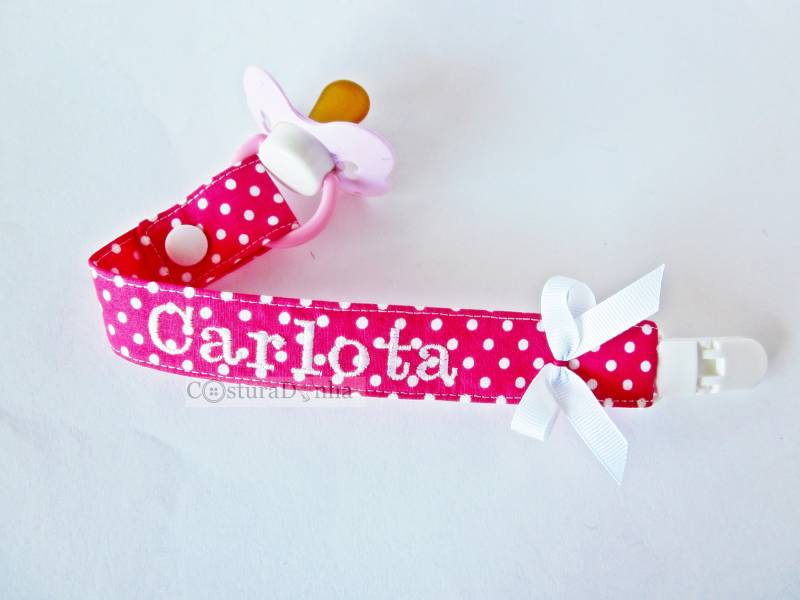 Baby Mädchen Schnullerhalter, Schnullerkette - Mit Personalisiertem Namen von Etsy - MadebyCosturaDinha