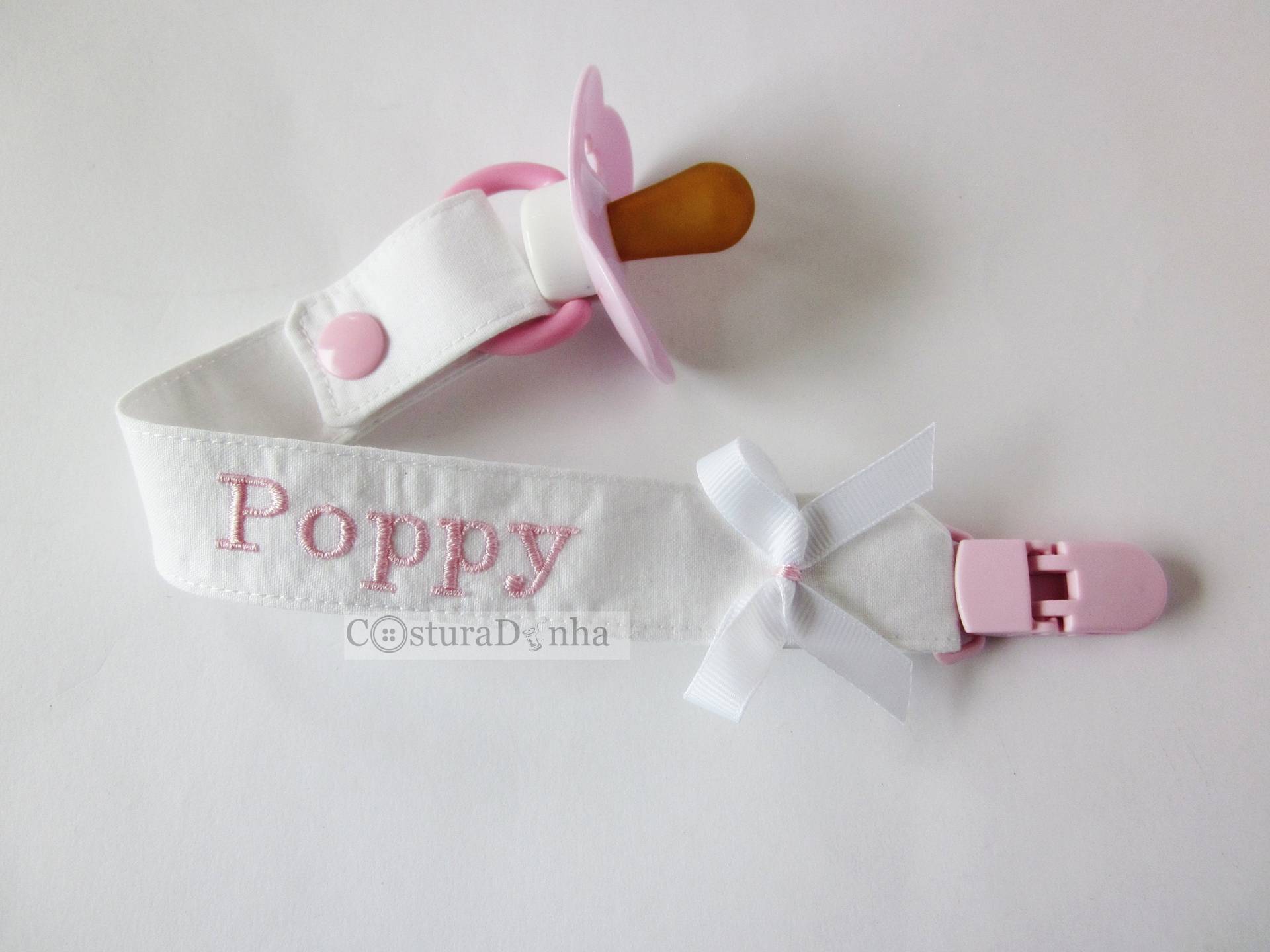 Baby Mädchen Schnullerhalter, Schnullerkette - Mit Personalisiertem Namen von Etsy - MadebyCosturaDinha