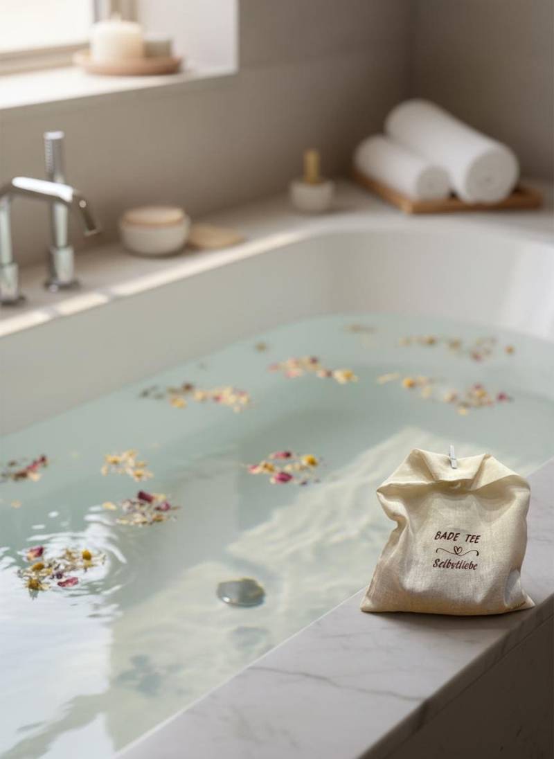 Bade Tee - Selfcare Ritual | Badezusatz Kräuter Achtsamkeitsbad Geschenk Für Frauen Handmade Badeteebeutel von Etsy - Maedelstein