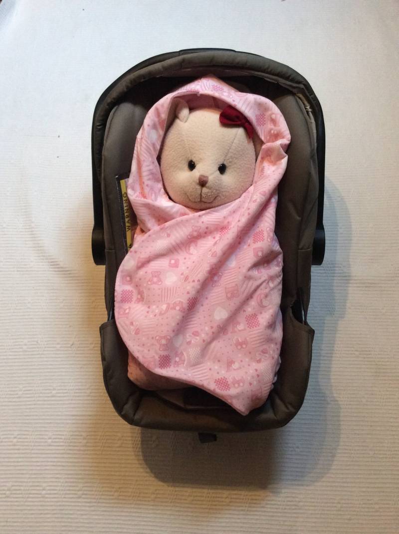 Handgemachte Kapuzen Autositzdecke, Pink Abc Print, Fleece Gefüttert von Etsy - MagicgrandmaByMandy