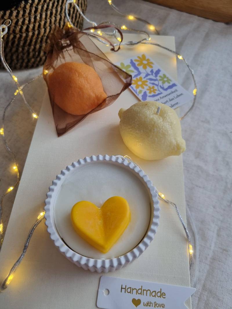 Wellness Geschenkset Mit Einer Zitronen Seife, Kerze Und Großen von Etsy - Magnoliabloomatelier