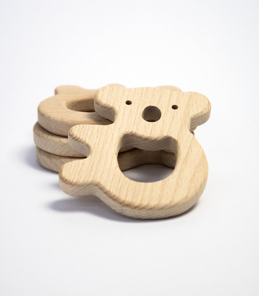 Beißring "Koala" Aus Buchenholz Beißring "Koala" Aus Buchenholz von Etsy - MahinaMakramee