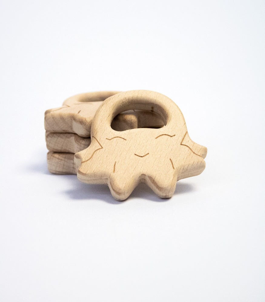 Beißring "Krake" Aus Buchenholz Beißring "Krake" Aus Buchenholz von Etsy - MahinaMakramee