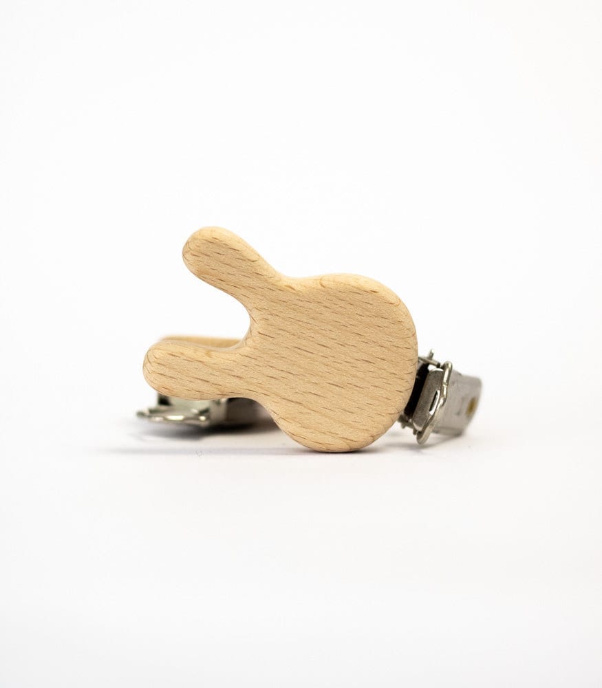 Schnullerclip "Hase" Aus Buchenholz Schnullerclip "Hase" Aus Buchenholz von Etsy - MahinaMakramee