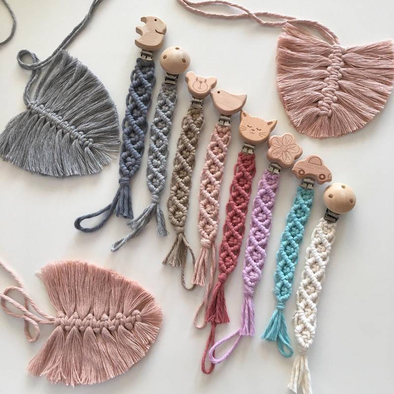 Baby Schnullerkette Makramee von Etsy - MakrameGeschenkeCo