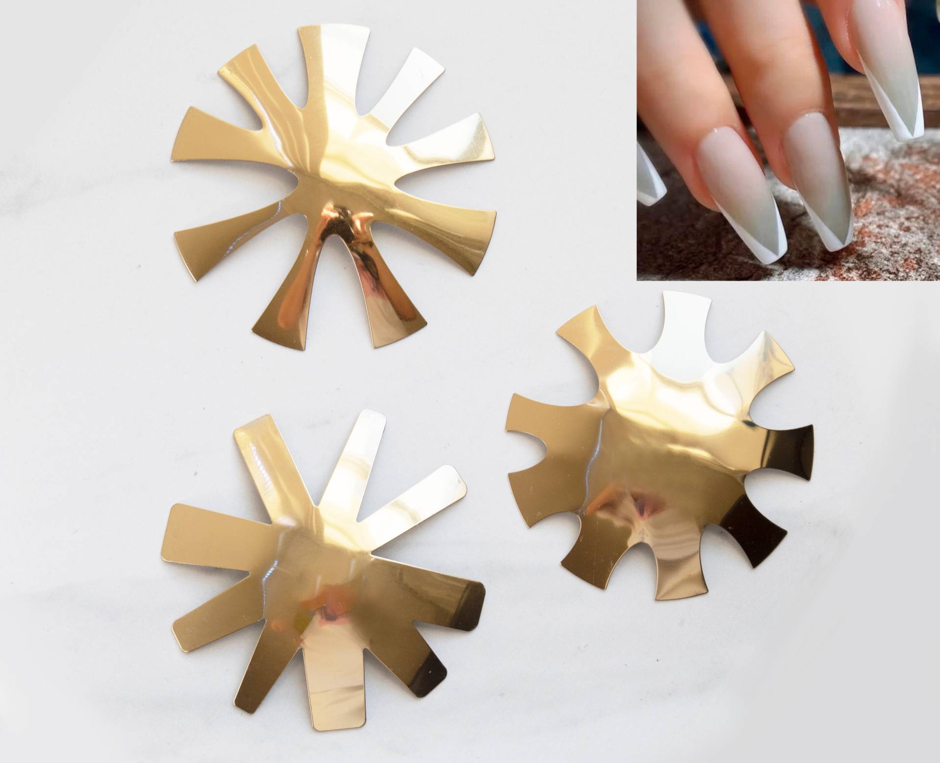 Maniküre Kantenschneider/French Smile Line Cutter Nail Art Acryl Tool Kit Mit 11 Größen Edelstahl Diy V-Form Platte von Etsy - Makynail