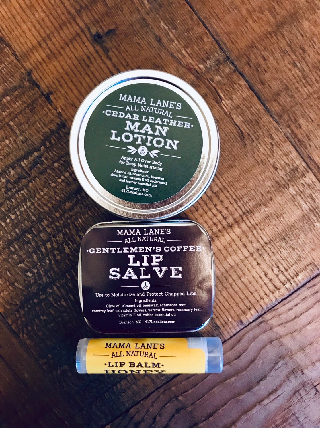 Herren Trio Set Bart Balm, Lippensalbe Und Cedarwood Mann Lotion von Etsy - MamaLanesAllNatural