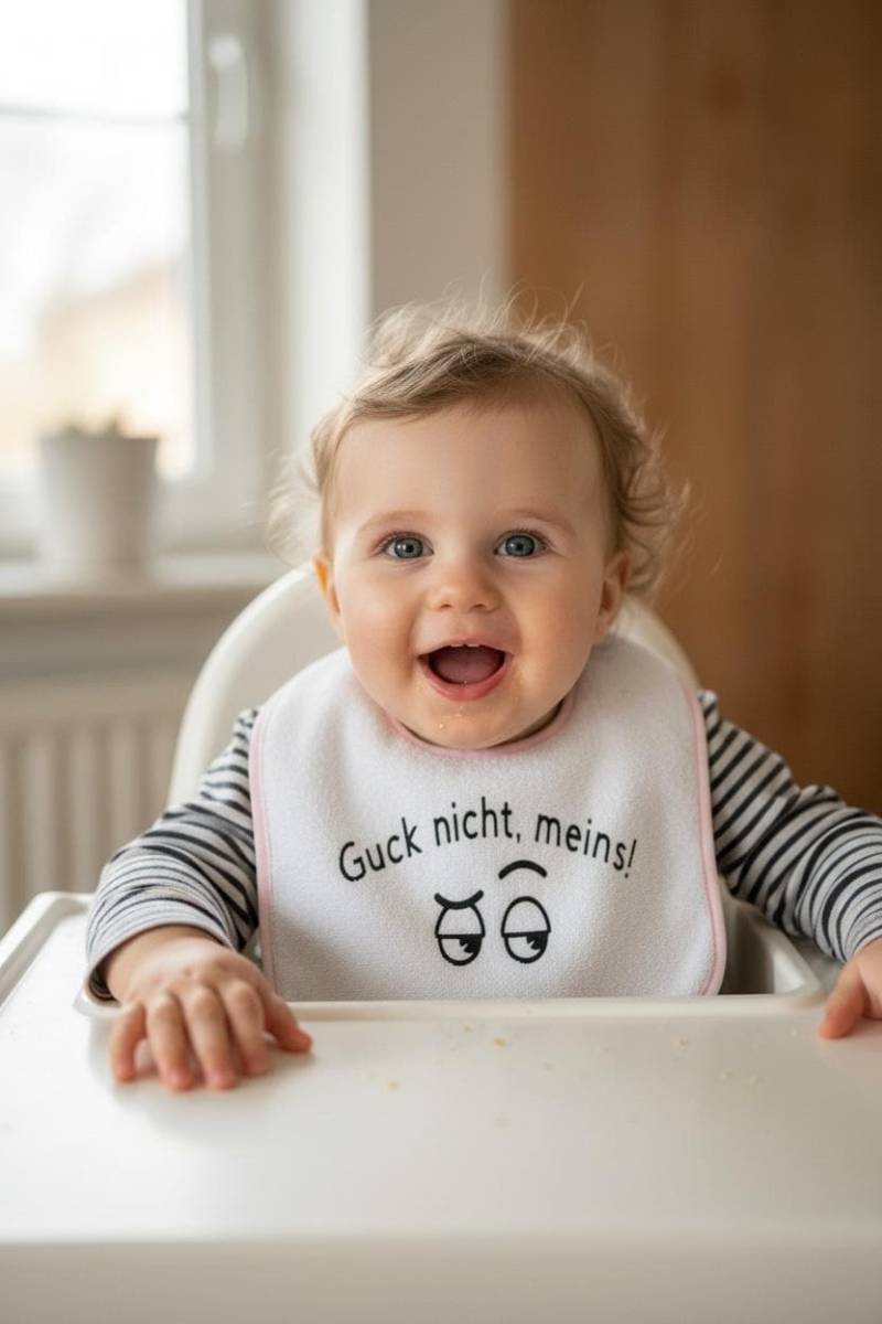 Baby Lätzchen „Guck Nicht, Meins" - 100% Baumwolle I Sprüche Fun Babygeschenk-Geburt-Taufe-Geburtstag Personalisiert von Etsy - MamaMadeWear
