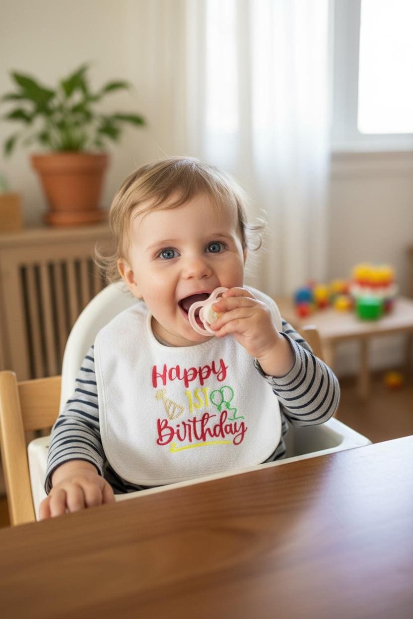 Baby Lätzchen "1. Geburtstag - „Happy 1st Birthday" 100% Baumwolle I Sprüche Fun Babygeschenk-Geburt-Taufe-Geburtstag Baby Lätzchen "1. Geburtstag - „Happy 1st Birthday" 100% Baumwolle I Sprüche Fun Babygeschenk-Geburt-Taufe-Geburtstag von Etsy - MamaMadeWear