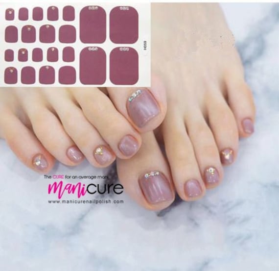 Rose Neutrale Bling, Pedicure Echte Nagellackstreifen, Getrocknete Nagellacke, Nagelfolien, Sticker, Langlebig, Ungiftig von Etsy - ManicureNailPolish