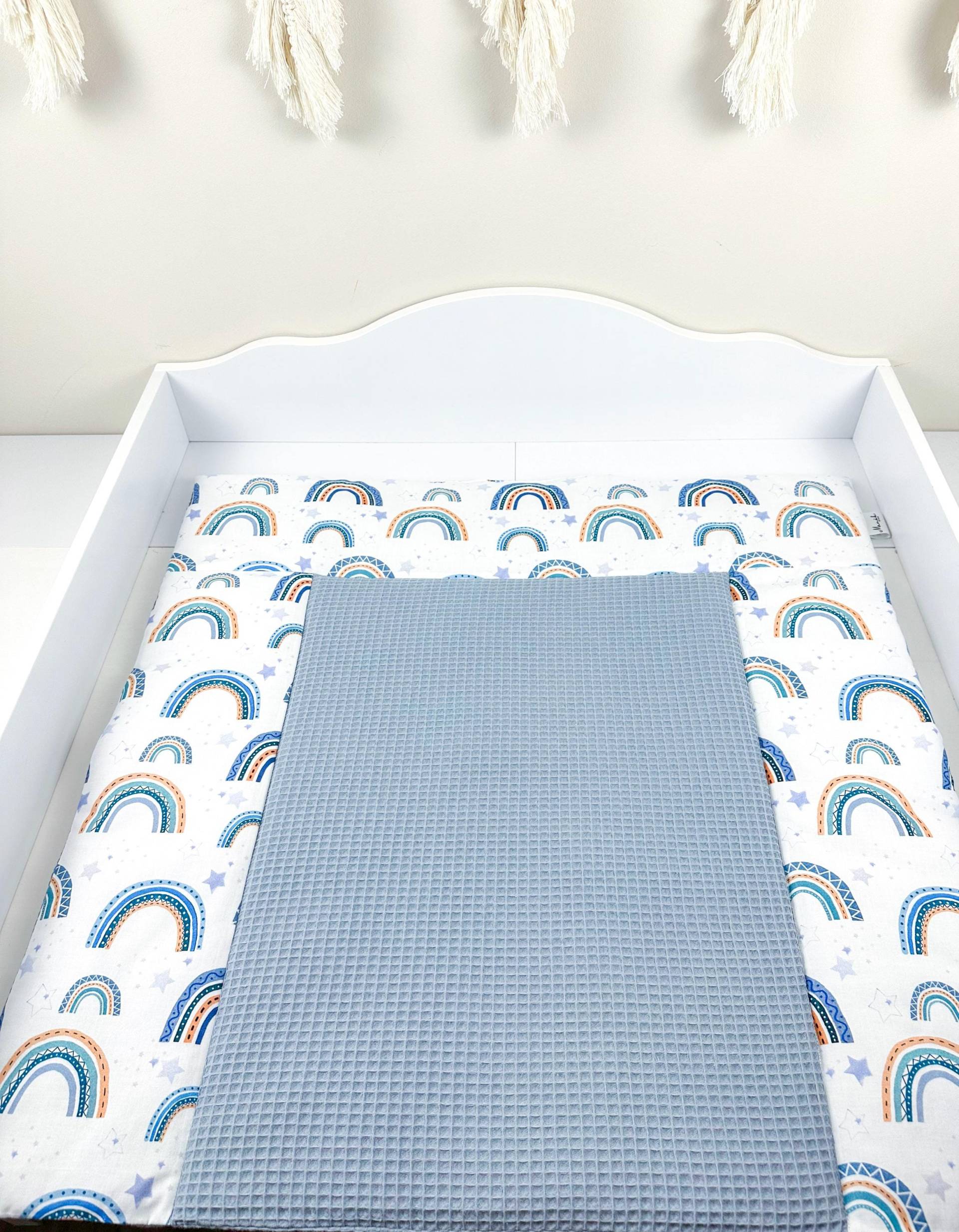 Wickeltischauflage 75x75 cm| Design - & Waffelpique | Personalisierbar Wickelunterlage Wickeltisch Geschenk Zur Geburt Babyzimmer von Etsy - Manokhandmade