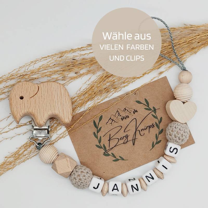 Schnullerkette Personalisiert Jungen Mädchen Als Babygeschenk Zur Geburt Mit Namen von Etsy - ManufakturBergKnirps