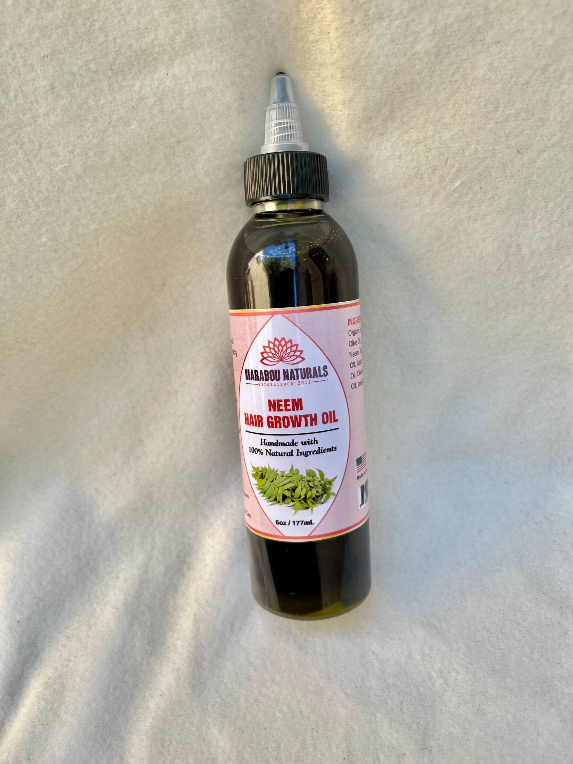 Neem Haarwachstum Öl - Produkt - Kopfhaut Behandlung Für Dünneres Haar Und Spaltenden - Schnelles von Etsy - MarabouNaturalsShop