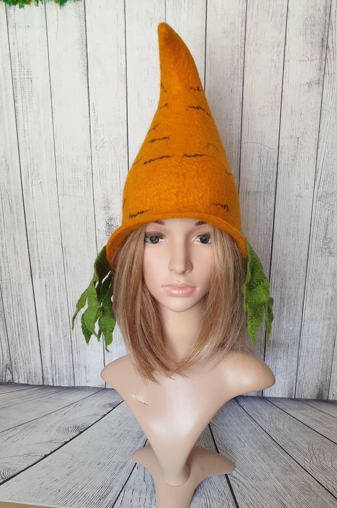 Damenmütze Aus Wolle, Karottenhut, Filzhut, Lustiger Hut, Geschenk Für Ihn, Pixie-Hut, Feenhut, Saunahut Damenmütze Aus Wolle, Karottenhut, Filzhut, Lustiger Hut, Geschenk Für Ihn, Pixie-Hut, Feenhut, Saunahut von Etsy - MariEcoLV