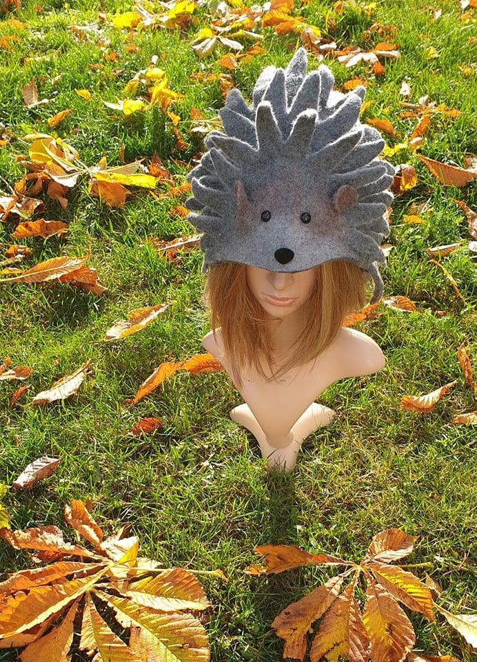 Igel.filzhut, Handgemachte Fantasie, Halloween-Accessoire. Ein Geschenk Für Die Frau, Den Ehemann, Freundin, Kinder. Wintermützen von Etsy - MariEcoLV