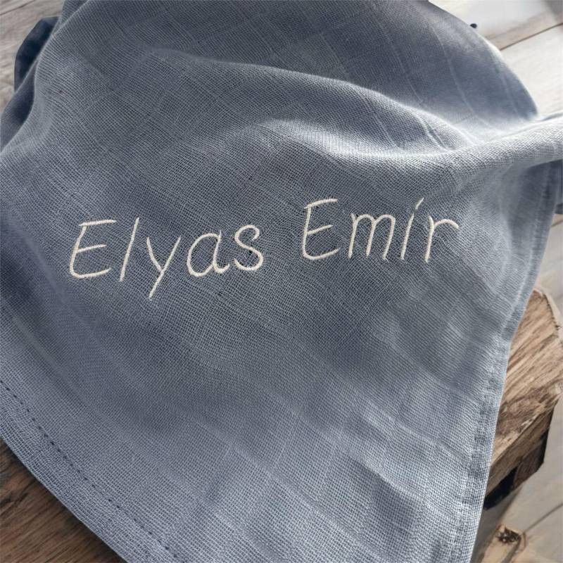 Musselintuch Mit Namen Personalisiert Spucktuch Individuelles Geschenk Zur Geburt von Etsy - MariasStickNaehwelt