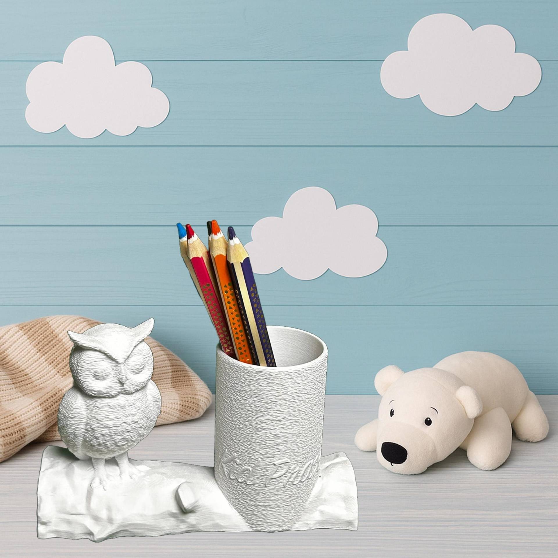 Becher Mit Eule - Stiftehalter Einer Auf Einem Baumstamm Stifthalter Tiermotiv Schminkbehälter Schminkbecher von Etsy - MartiniCreationsWup