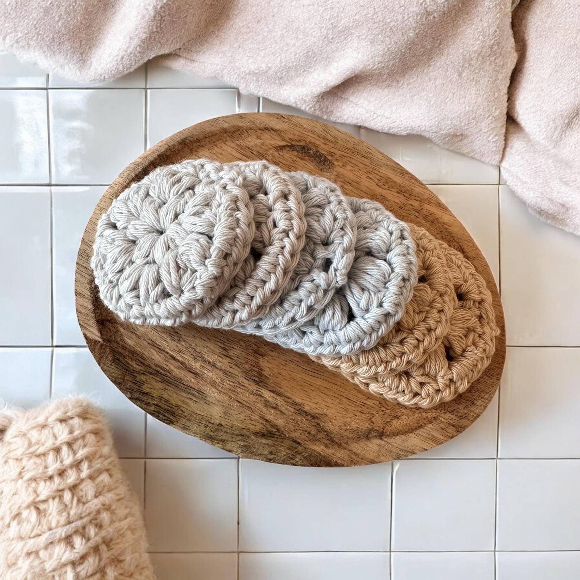 Handgemachte Gehäkelte Kosmetikpads - Wiederverwendbar & Nachhaltig von Etsy - MaschenLiebeJulia