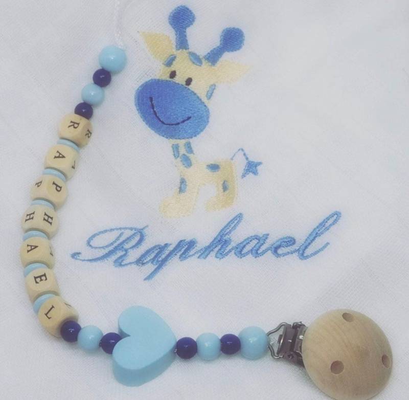 Personalisierte Stoffwindel Mit Namen, Besticktes Mulltuch Giraffe, Geschenk Zur Geburt Baby, Baumwolle 80x80 cm, Babygeschenk Junge von Etsy - MaschenmitHerz