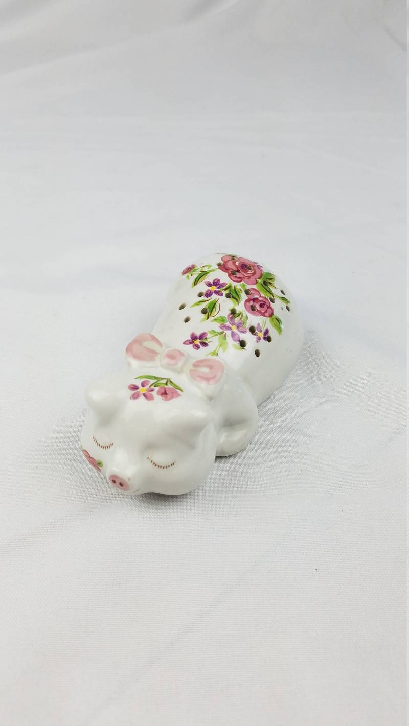 Vintage Ceramart Avon Blumenschwein Beutel Pulverspender Brasilien Keramik von Etsy - MashliDesign
