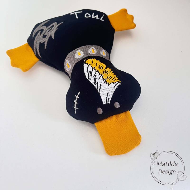 Baby Wärmekissen - Punk Entchen Mit Namen Waschbar Bio-Dinkel Kirschkerne von Etsy - MatildaDesignShop