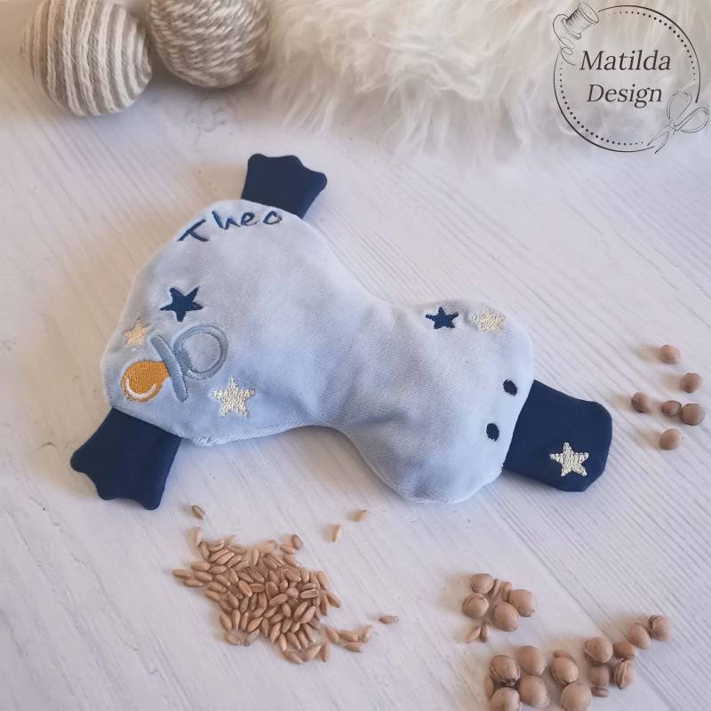 Baby Wärmekissen - Schnuller Junge Entchen Mit Namen Waschbar Bio-Dinkel Kirschkerne von Etsy - MatildaDesignShop