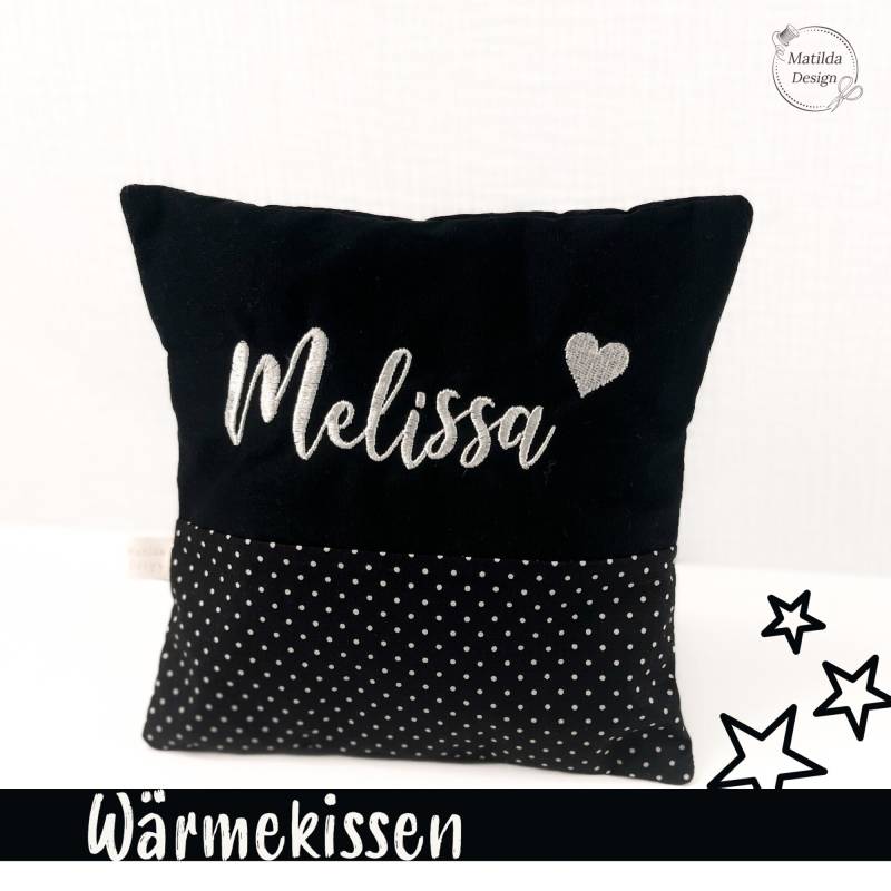 Wärme Zum Valentinstag - Herz Personalisierbares Wärmekissen 20cmx20xm Bio Dinkel -Kirschkerne Traubenkern Individuelles Design von Etsy - MatildaDesignShop