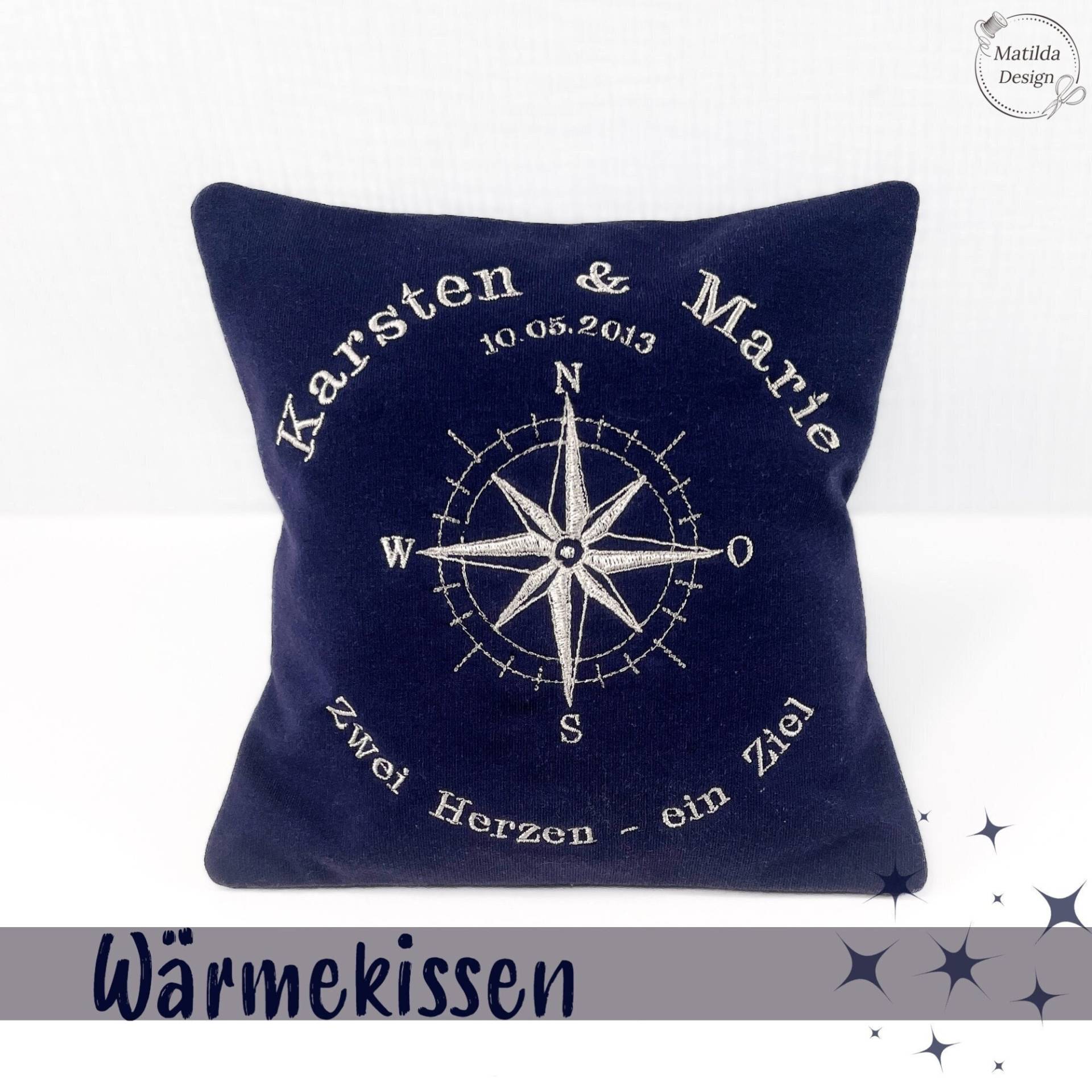 Wärme Zum Valentinstag - Kompass Personalisierbares Wärmekissen 20cmx20xm Bio Dinkel -Kirschkerne Traubenkern Individuelles Design Wärme Zum Valentinstag - Kompass Personalisierbares Wärmekissen 20cmx20xm Bio Dinkel -Kirschkerne Traubenkern Individuelles Design von Etsy - MatildaDesignShop