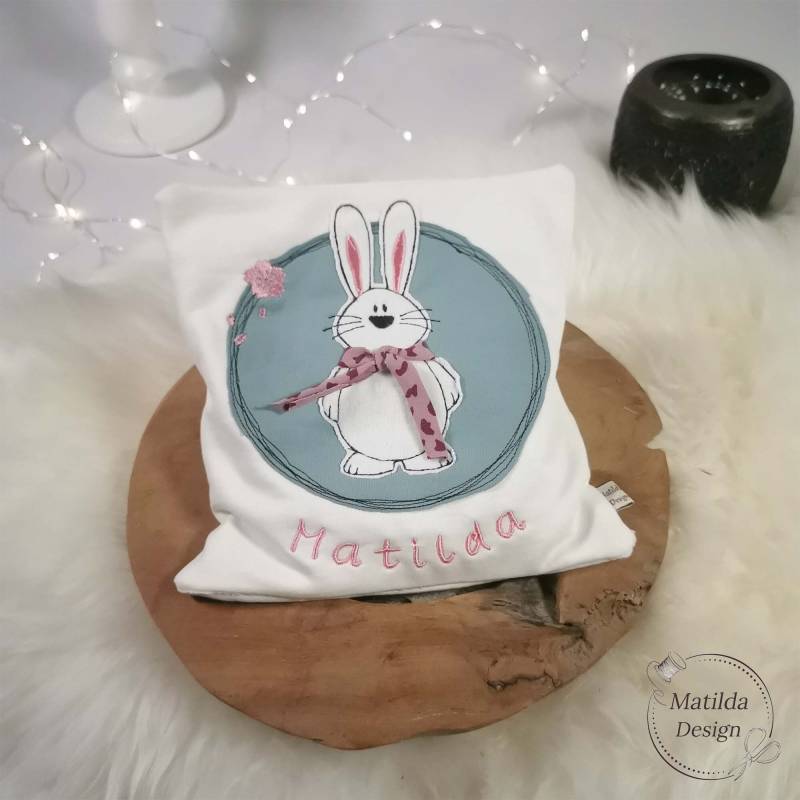 Wärmekissen - Hase Personalisierbar Mit Namen Bezug Waschbar Bio-Dinkel Kirschkerne 20cm X Viele Motive & Farben von Etsy - MatildaDesignShop