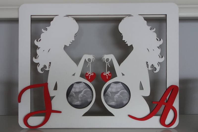 Doppelbildertrahmen Für 2 Ultraschallbilder Doppelbildertrahmen Für 2 Ultraschallbilder von Etsy - MaxVerArt