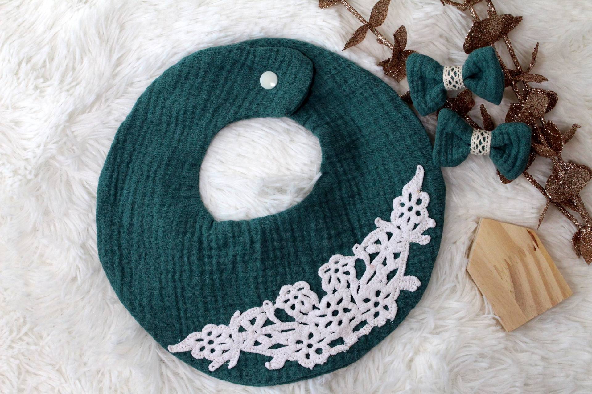 Baby Lätzchen, Doppel Spitze Gaze Doppel Runde Baumwolle Lätzchen Viel, Doppelte Bars, Mädchen Knoten von Etsy - MayflowerCollection