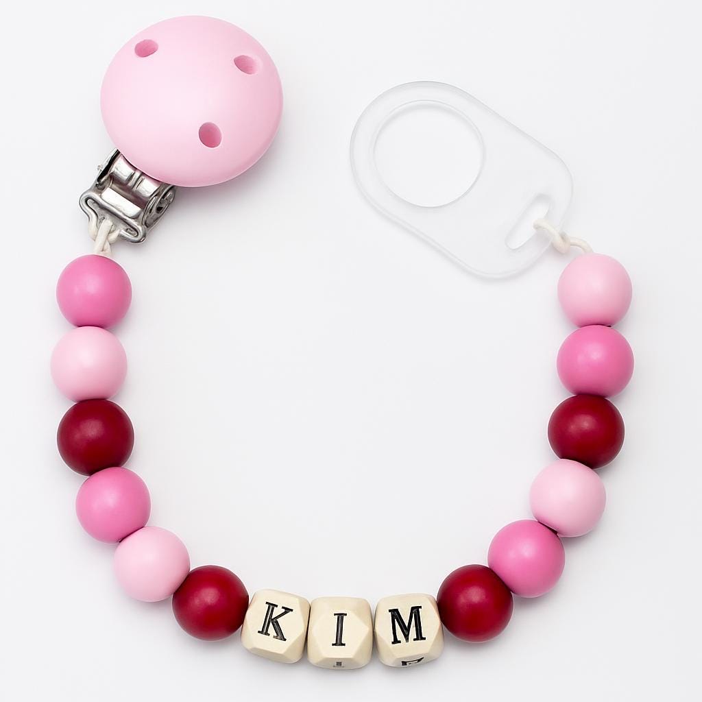 Personalisierte Und Handgemachte Schnullerkette Für Mädchen von Etsy - MaylinashopDE