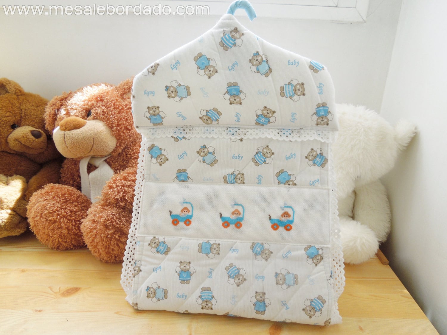 Colgador De Pañales, Pañalera Bordada, Bebe Punto Cruz, Dispensador Niño, Canastilla von Etsy - MeSaleBordado