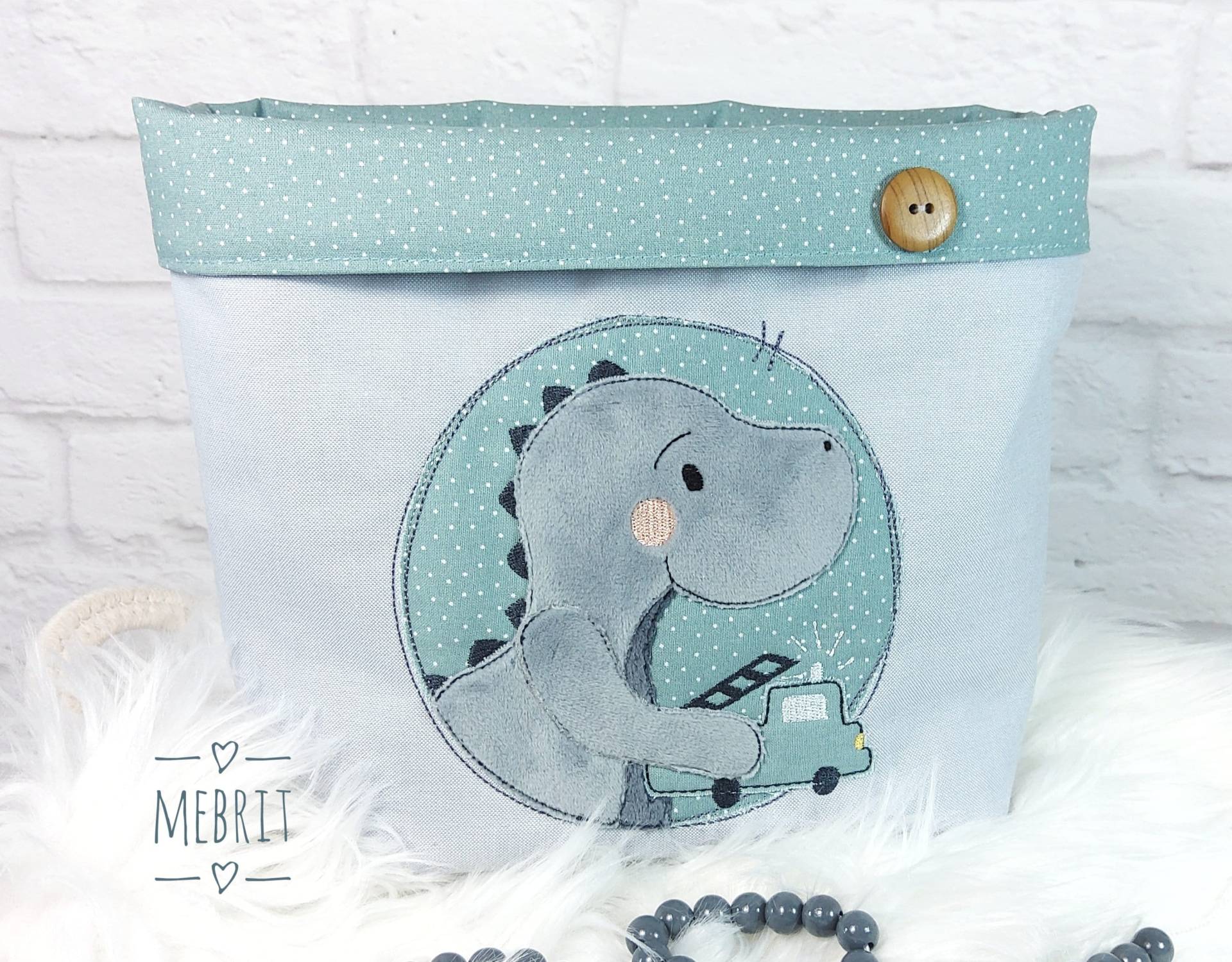 Utensilo, Stoffkörbchen, Kinderzimmer, Windelkörbchen, Deko Mebrit, Grün, Grau, Geschenk Zur Geburt, Dino Utensilo, Stoffkörbchen, Kinderzimmer, Windelkörbchen, Deko Mebrit, Grün, Grau, Geschenk Zur Geburt, Dino von Etsy - Mebrit