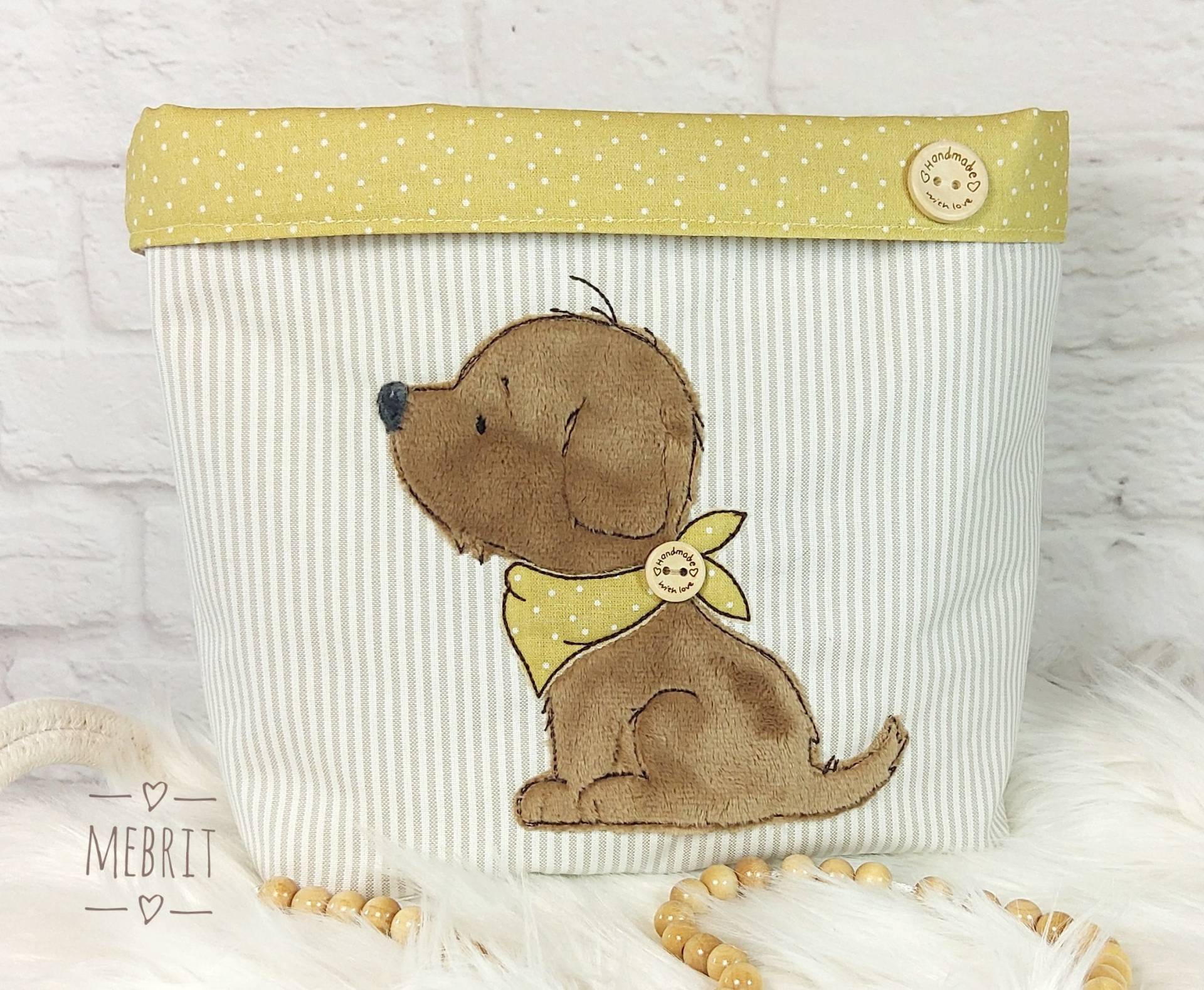 Utensilo Bestickt, Stoffkörbchen, Kinderzimmer, Windelkörbchen, Deko Mebrit, Geschenk Zur Geburt, Hund Utensilo Bestickt, Stoffkörbchen, Kinderzimmer, Windelkörbchen, Deko Mebrit, Geschenk Zur Geburt, Hund von Etsy - Mebrit