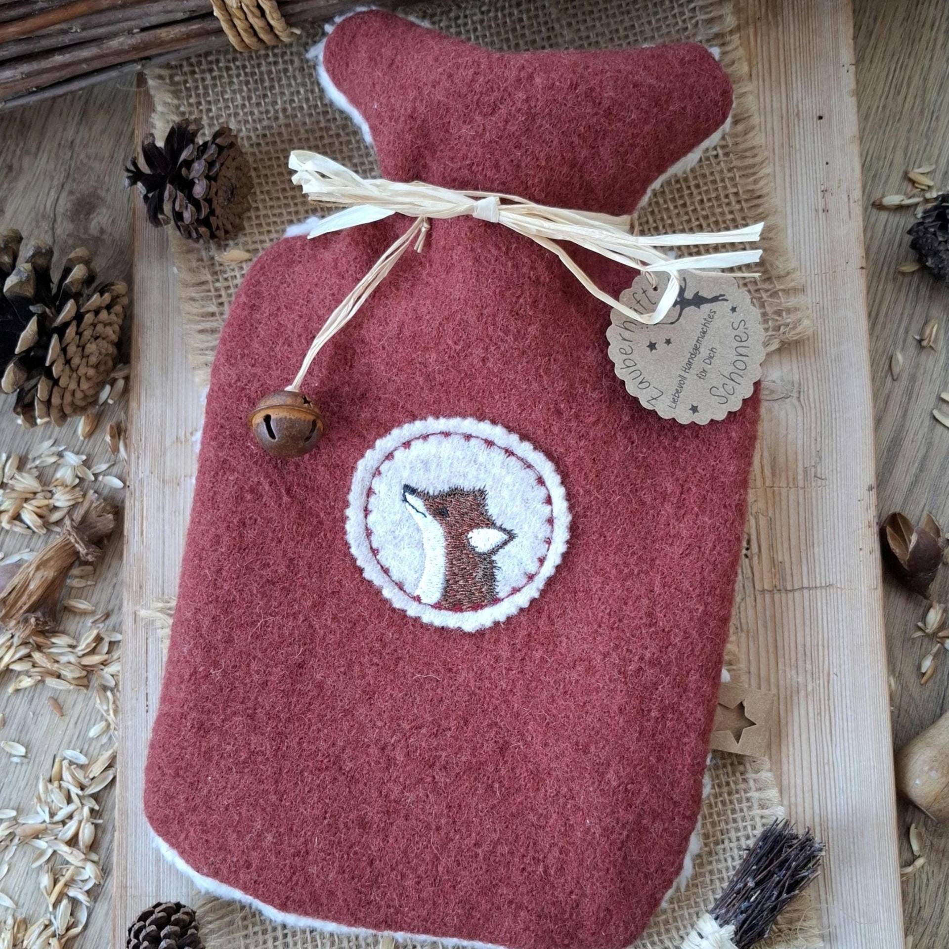 Wärmflasche 100% Schurwolle | Walk Teddyplüsch, Gefüttert Inkl. 0, 8 L, Stickmotiv Fuchs, Geschenk Weihnachten, Bauchweh Kinder Wärmflasche 100% Schurwolle | Walk Teddyplüsch, Gefüttert Inkl. 0, 8 L, Stickmotiv Fuchs, Geschenk Weihnachten, Bauchweh Kinder von Etsy - MeinZauberhaus