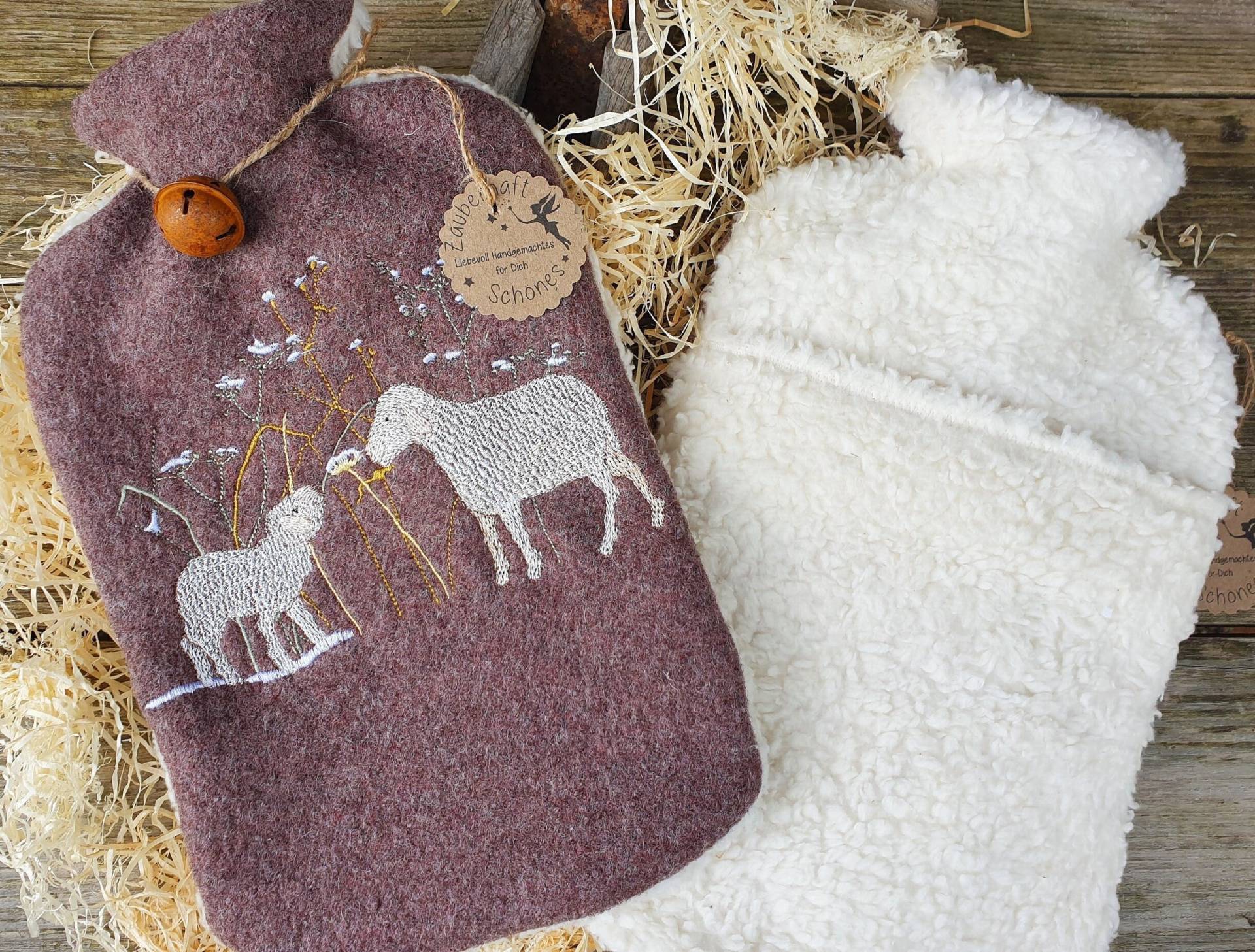 Wärmflasche 100% Schurwolle | Walk Teddyplüsch, Gefüttert Inkl. 2 L Stickmotiv Schaf Acufactum Geschenk Wellness Bauchweh Kinder Wärmflasche 100% Schurwolle | Walk Teddyplüsch, Gefüttert Inkl. 2 L Stickmotiv Schaf Acufactum Geschenk Wellness Bauchweh Kinder von Etsy - MeinZauberhaus