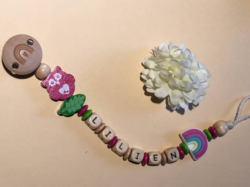 Neu Personalisierte Schnullerkette Für Mädchen von Etsy - MeinsUndDeins