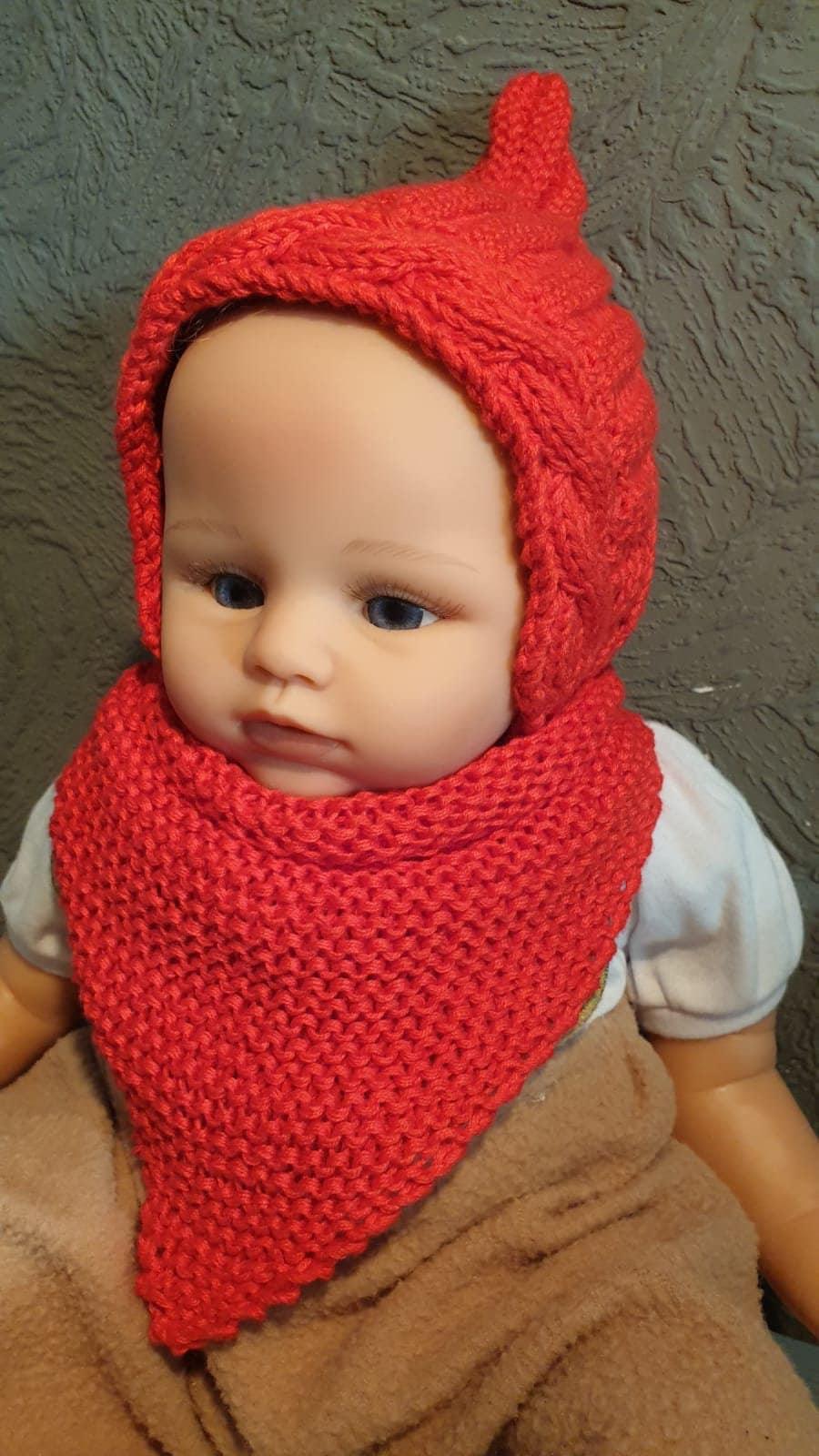 Pixiemütze Rot, Zwergenmütze, Mütze Mit Halstuch, Winter Set, Neugeborene Gestricktes Umf. 38-40cm, 100%baumwolle Pixiemütze Rot, Zwergenmütze, Mütze Mit Halstuch, Winter Set, Neugeborene Gestricktes Umf. 38-40cm, 100%baumwolle von Etsy - Meistermasche