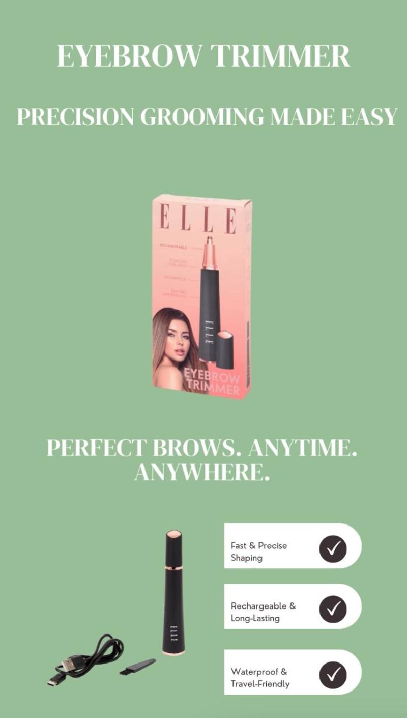 Augenbrauentrimmer 3-Teilig | Wiederaufladbar 3, 7 V Wasserdicht Mit Edelstahlkopf Präziser Brauentrimmer Usb-C Schwarz von Etsy - Meliphoria