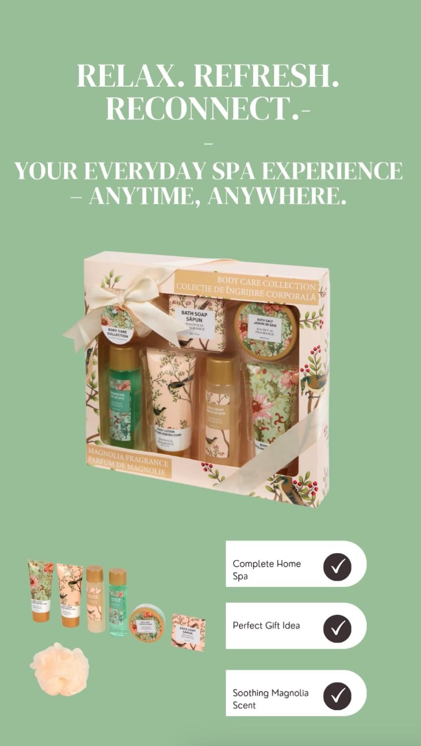 Wellness Geschenkset Magnolie 7-Teilig - Duschgel, Bodylotion & Badecreme | Spa-Set Für Frauen, Geburtstag Und Weihnachten I Self-Care-Set von Etsy - Meliphoria