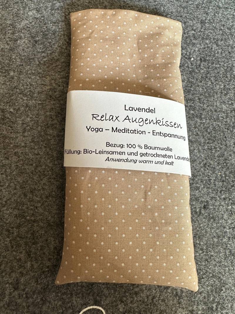 Augenkissen/Eye Pad Yoga Entspannung Meditation Meditieren Migräne Lavendel Relax Beige Geschenkidee Freundin Yogi von Etsy - MellisSuncatcher